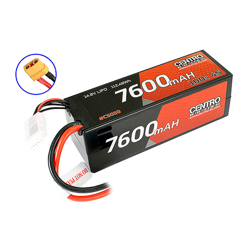 Centro Accu 4S 7600mah 14.8V 100C prise XT90 - CENTRO - C5050XT90