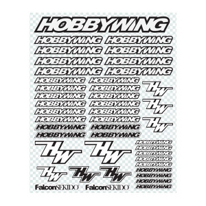 BLACK/WHITE DECAL SHEET - HOBBYWING - D0001BK/W