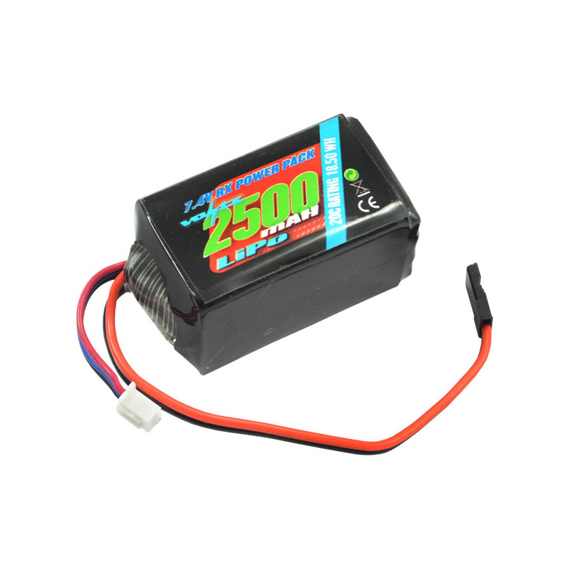 Voltz accus réception lipo pyramide 2500mah 2S 7.4V  - VOLTZ - VZ0271