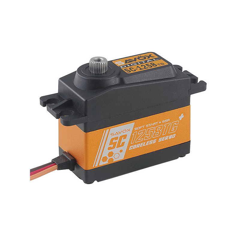 HIGH TORQUE CORELESS DIGITAL SERVO SC1258TG+ - SAVOX - SC1258TG+