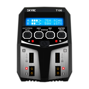 Chargeur Duo T100 AC/DC 5A 2x50W - SKYRC - SK100162