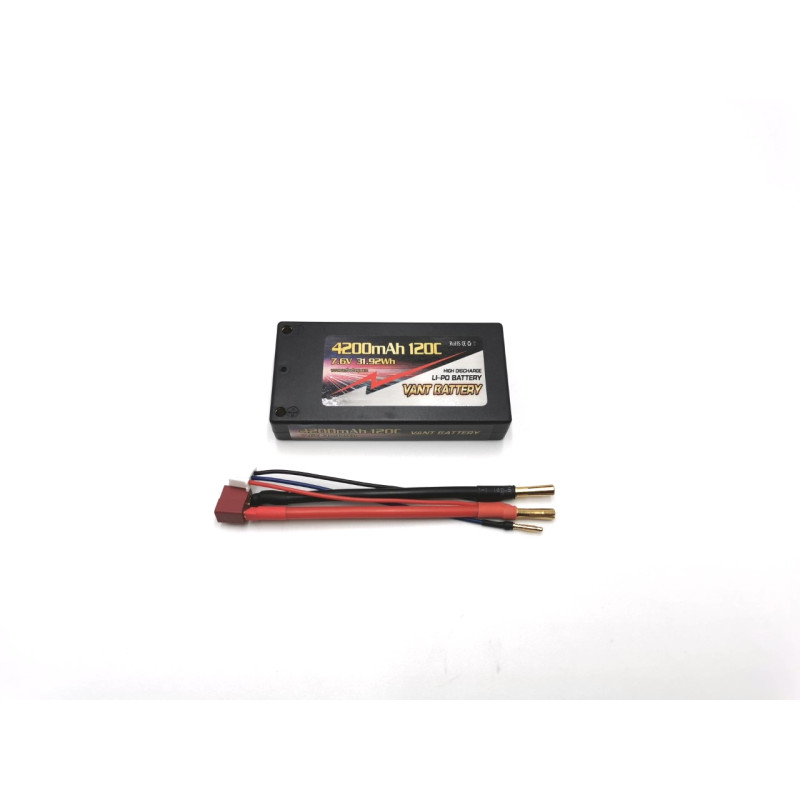 Accu Lipo 7.6V 120C 4200mah 2S Shorty LCG PK4 - VANT - V0200